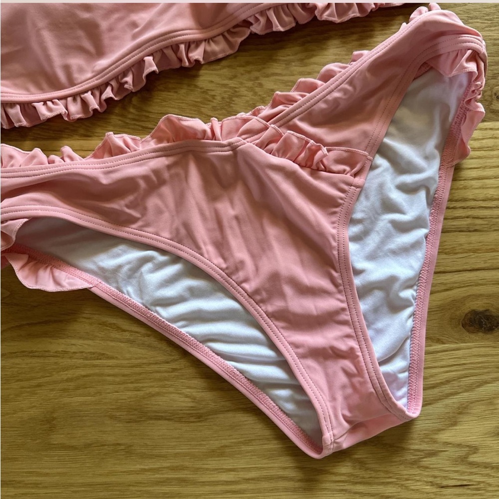 Pink Lily Ruffled Pink Bikini - Picture 2 of 2